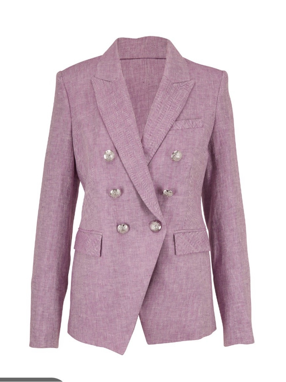 Veronica Beard Pink-Lavender Double-Breasted Blazer